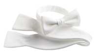 MT-W Gravata-borboleta Branca Com Nó De Mão Em Piquê De Algodão[Acessórios Formais] Yamamoto(EXCY) subfoto