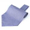RAS-04 Gravata ascot em tecido Ring Heart, xadrez vichy azul-marinho