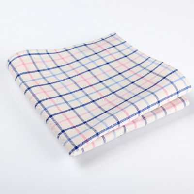 RCF-4072-09 Lenço feito com tecido Ringhart de fabricação britânica, padrão Tattersall, bege/rosa