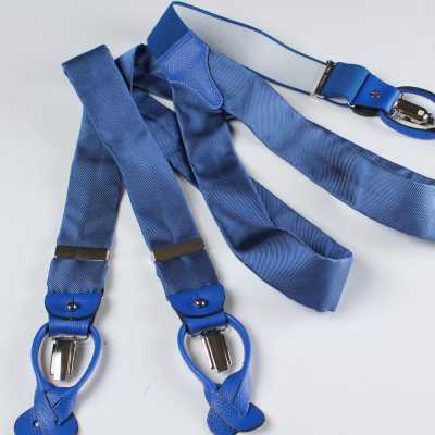 VAR-030 BRETELLE&BRACES Suspensórios de seda azuis