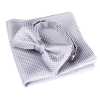 VBF-10 VANNERS Têxtil Gravata-borboleta Padrão Houndstooth Cinza Claro
