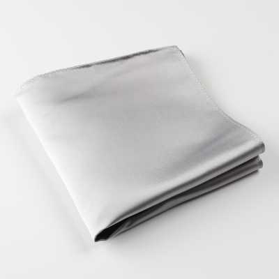 VCF-03 Lenço de bolso feito com tecido VANNERS, liso, cinza-claro