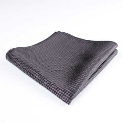 VCF-08 Lenço de bolso feito com tecido VANNERS, padronagem pied-de-poule, preto