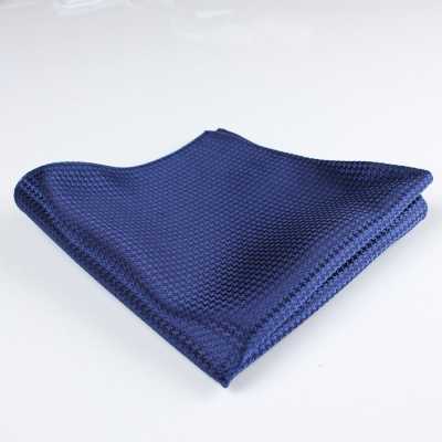 VCF-09 Lenço de bolso com tecido VANNERS, padrão pied-de-poule, azul-marinho